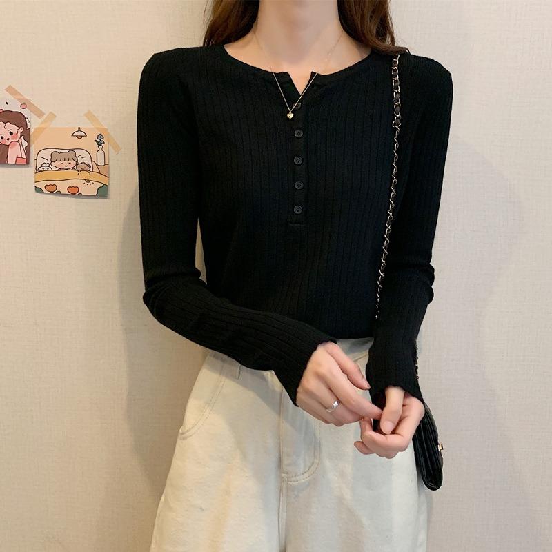 New Slim-fitting Tight-fitting Long-sleeved Knitted Sweater Inside, Autumn and Winter Sweater Women's Bottoming Shirt