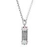 Six Characters Mantra Sterling Silver Pendant Hollow Open Loading Necklace Gawu Box Pendant Pendant Men and Women