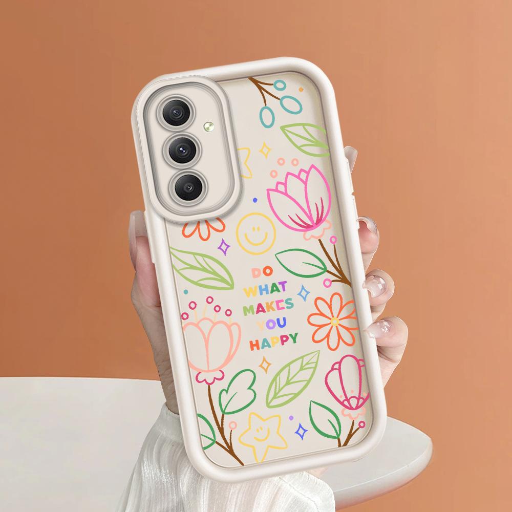 Soft Silicone Square Ladder Printing Pattern Phone Casing Full Cover Camera Shockproof Protection Rubber Case for Samsung