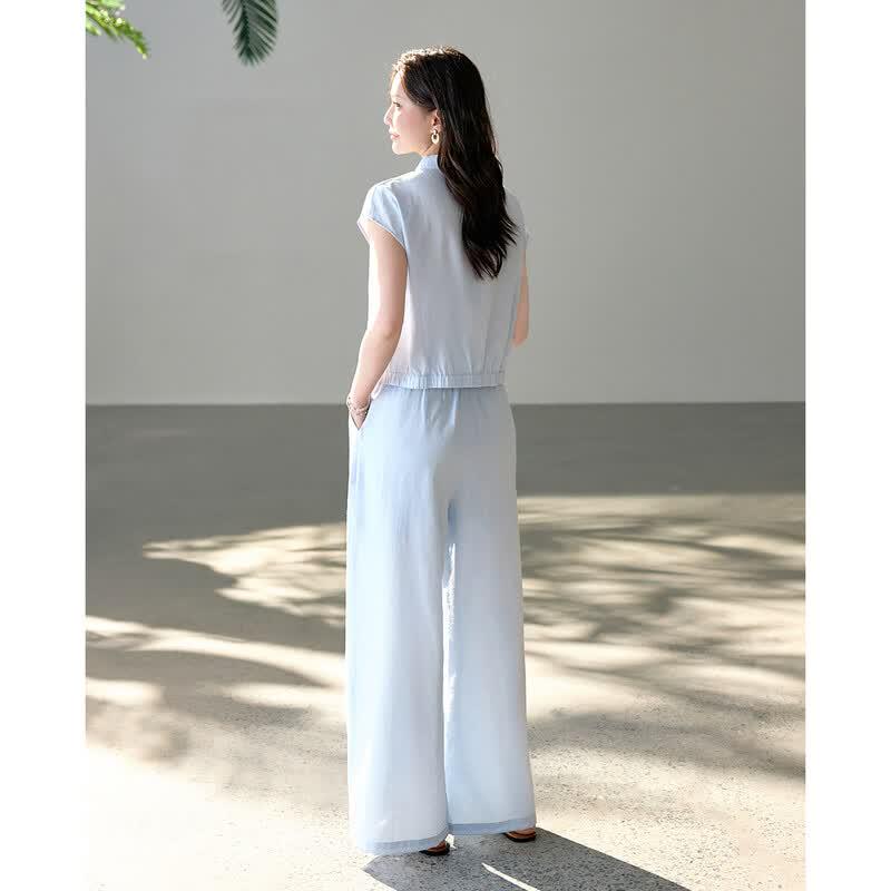 TERRE BLEUE Women's Summer Casual Two-Piece Set