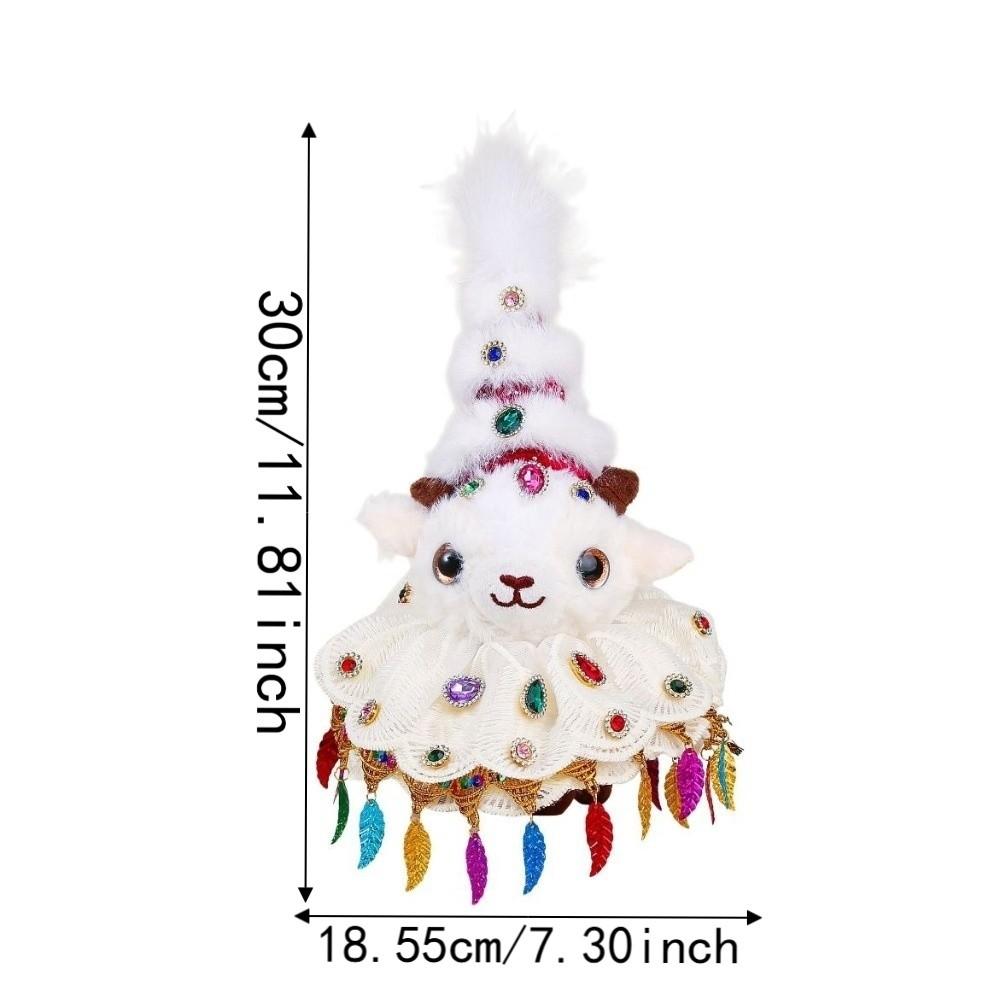 Soft Stuffed Animal Sheep Figurines Fluffy Sheep Sheep Keychain Lamb Plush Toy Tourist Souvenirs