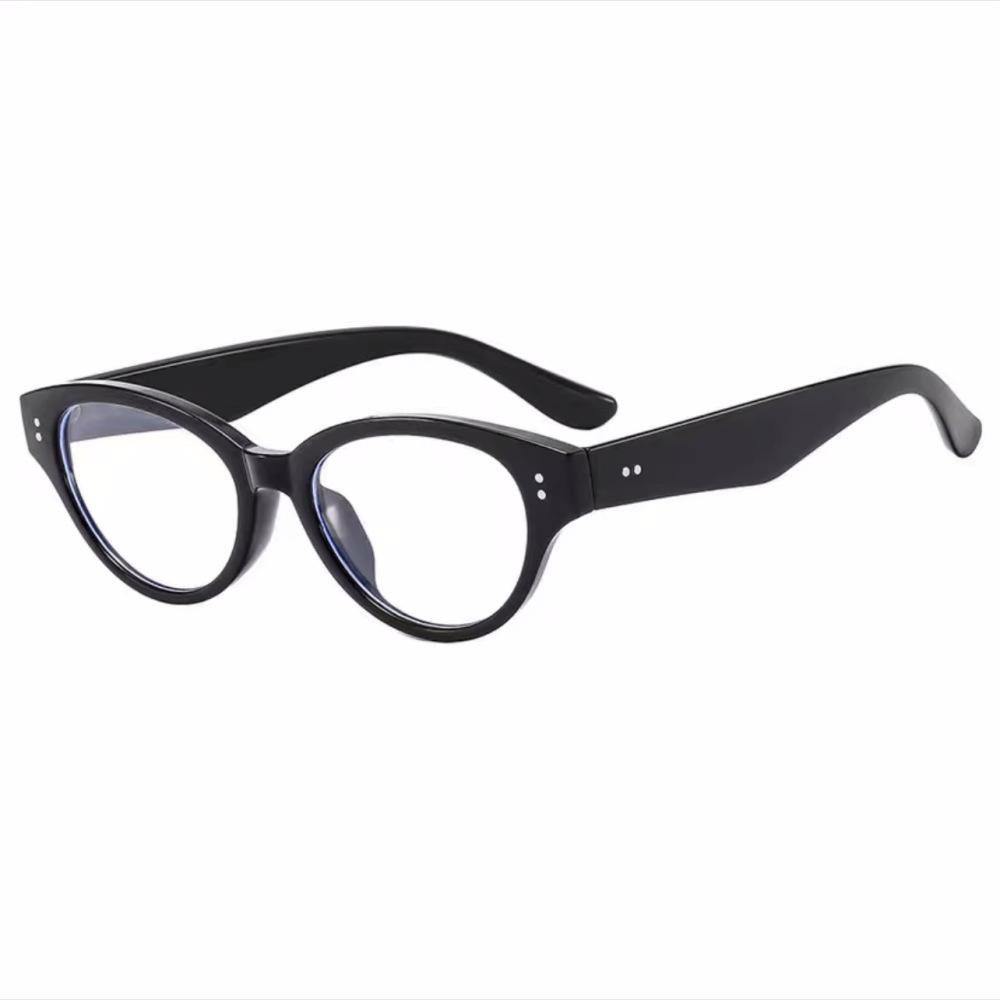 Retro Cat Eye Black Frame Glasses Female Myopia Can Be Matched With Degree Plain Face Artifact Square Round Face Advanced Sense Frame Shows Small Face