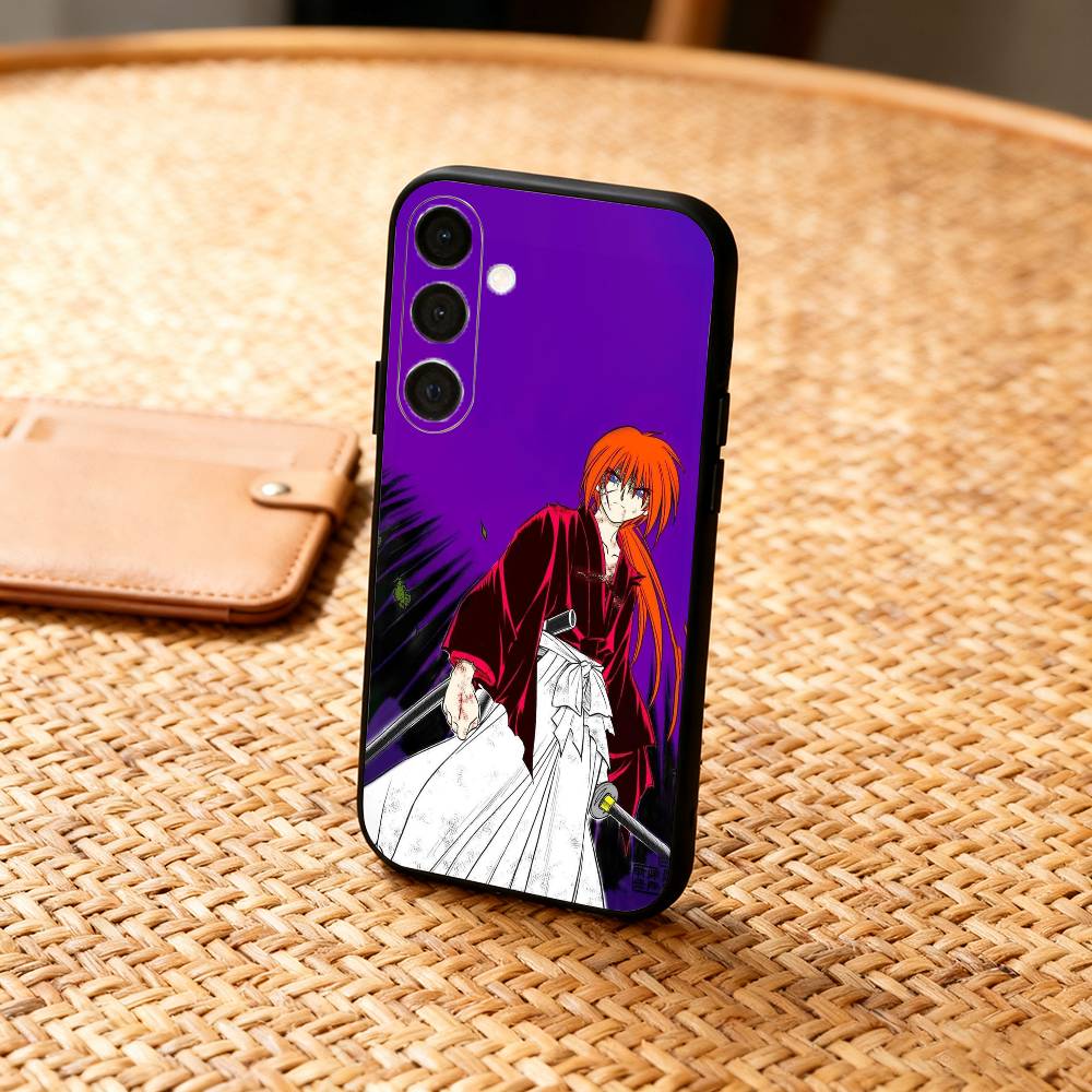 Anime R-Rurouni Kenshin Phone Case For Samsung A73,72,71,53,52,51,22,91,80, Soft Black Cover