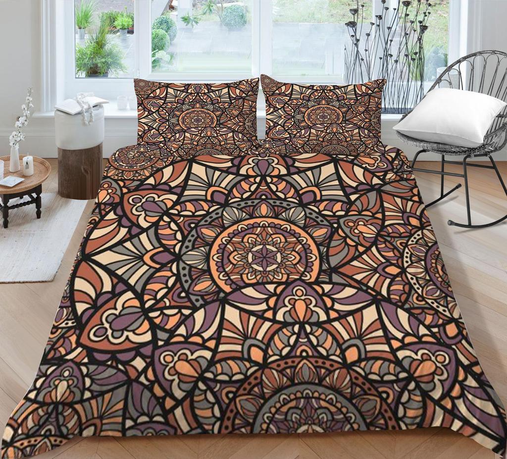 Husă de pilota boemă Husă de pat moale Husă de pilota din poliester Lenjerie de pat Queen Size Set de lenjerie de pat Textile de casă înalte