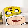 Adventure Time Faces Personalized Text Blanket Multi-purpose Customizable Blanket Ultra-Soft Great for Office Chair Picnics Nap
