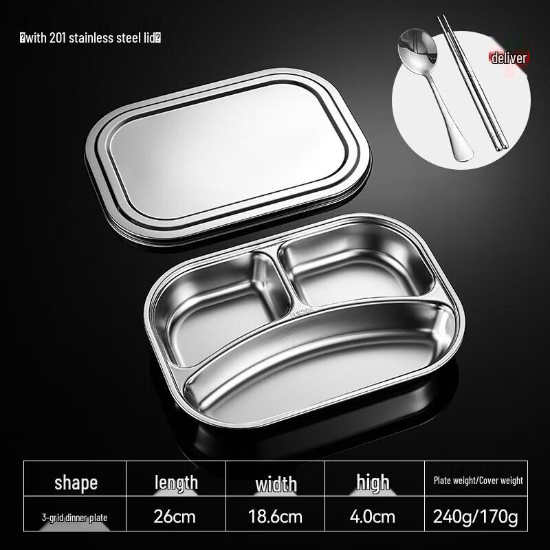 

Kids Stainless Steel Divided Lunch Tray