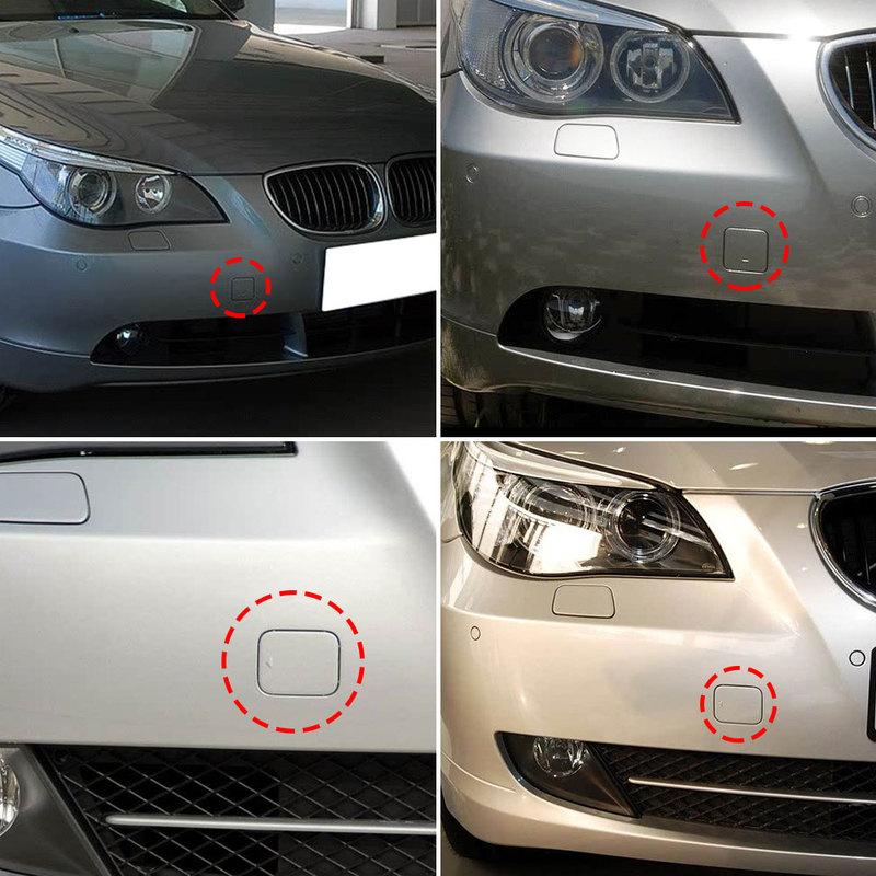 Car Front Bumper Tow Hook Cover Cap Trailer Cover Accessory Black White For BMW 5 Series E60 2003-2010 520 523 525 530 535i