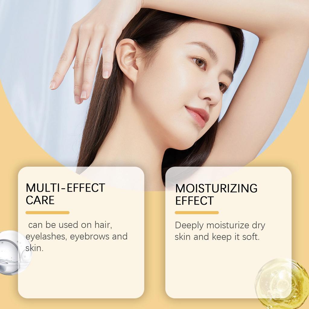 Castor Oil Hair Growth, Promotes Hair Growth, Making Hair, Eyelashes And Eyebrows Thicker And Fuller. Skin Moisturizer 100ml