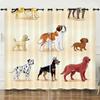Curtain Cartoon Animal Dog Digital Printing Bedroom Blackout Curtain Punching