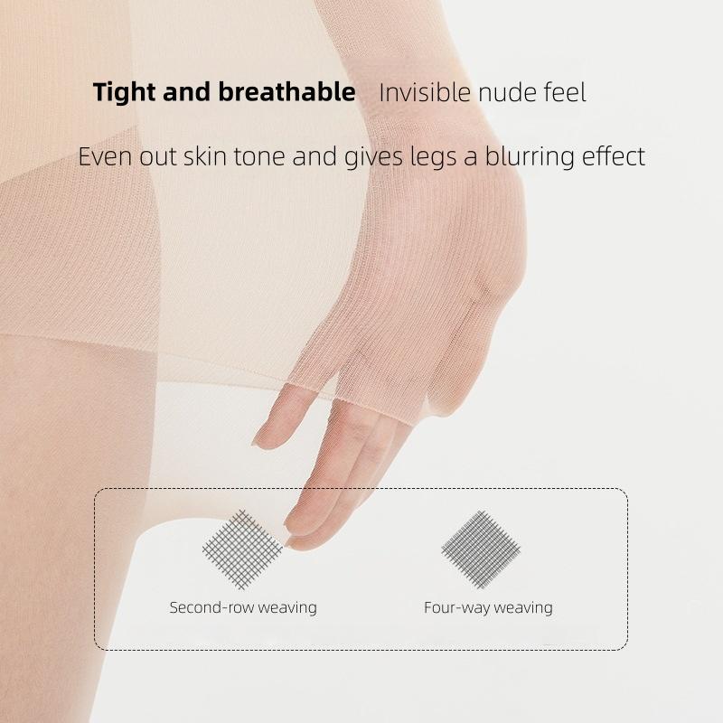 WJN Women's Eco-Friendly Quick Dry BreathableThin Sexy Polyester Over-the-Knee Tights Anti-Pilling Skin-Friendly Stockings