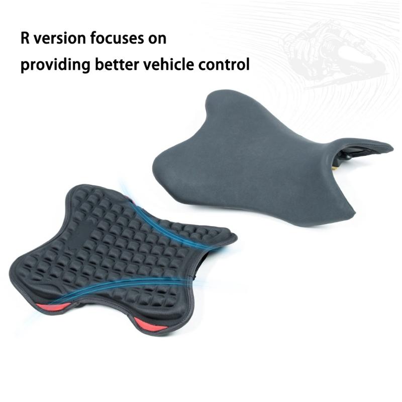 Motorcycle Seat Cover Ventilated Bubble Texture Contoured For Enhanced Grip Shock Absorption Fits Cruisers Street Bike