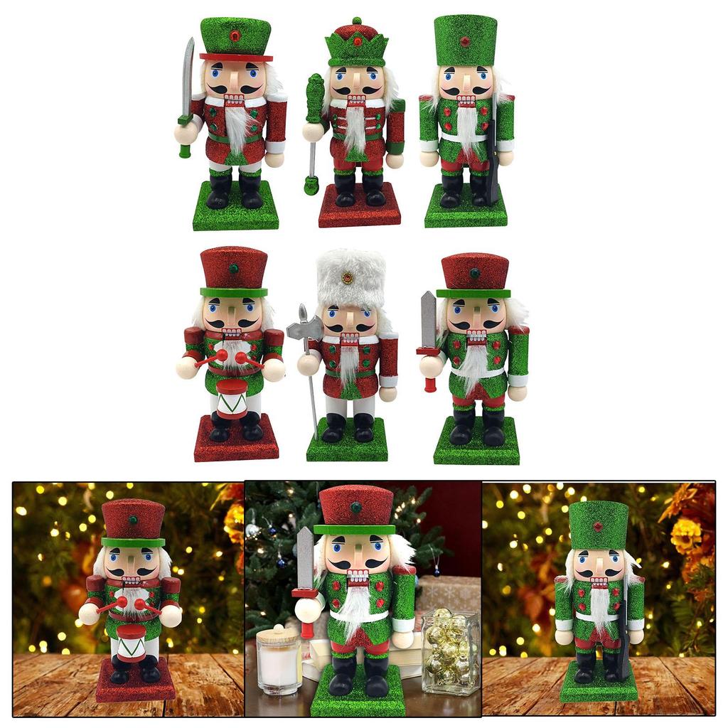 Nutcracker Figurine Crafts Wooden Nutcracker for Tabletop Shelves Birthday