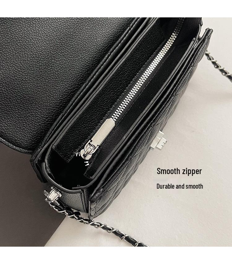 2024 Women's Fashion Diamond Pattern Chain Crossbody Bag - High-End Small Square Handbag