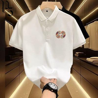 Nuovo Stile Estate Polo da Uomo Gioventù Collo Trendy Traspirante Casual Larga Base Maglietta