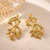 Freshwater Octopus Gold Color Earrings For Women Big Geometric Coral Stud Earring Stainless Steel 2026 New Jewelry Summer Gift