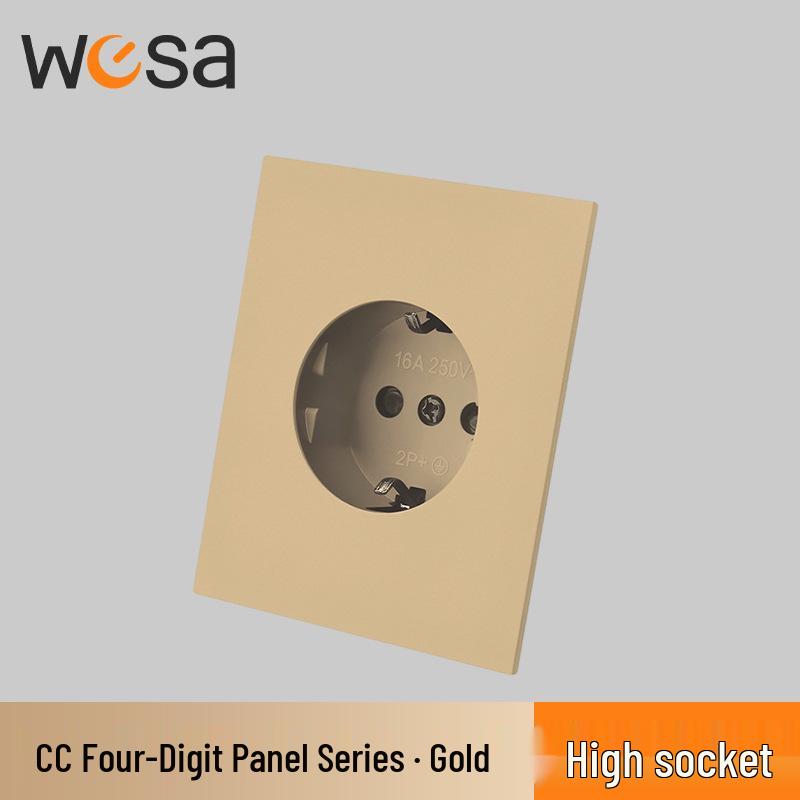 European Standard Flame Retardant Multi-Socket Wall Panel with Switch