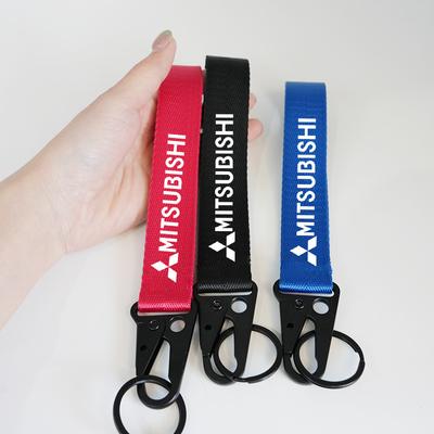 New Car Ribbon Key Chain Key Ring For Lancer ASX Outlander Pajero Carisma L200 Galant EVO Auto Accessories Styling