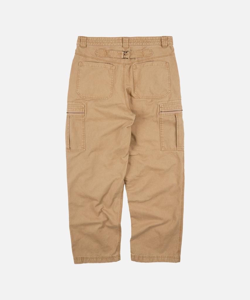 FRIZMWORKS Washed Cotton Zip Cargo Pants _ Beige