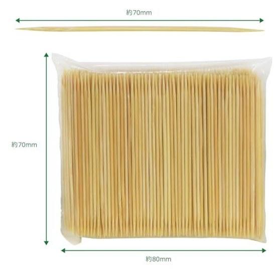 Morikuru Bamboo Toothpicks 400 Pieces Ultra Fine Both Ends Made SG Wonder Zone TK08-02