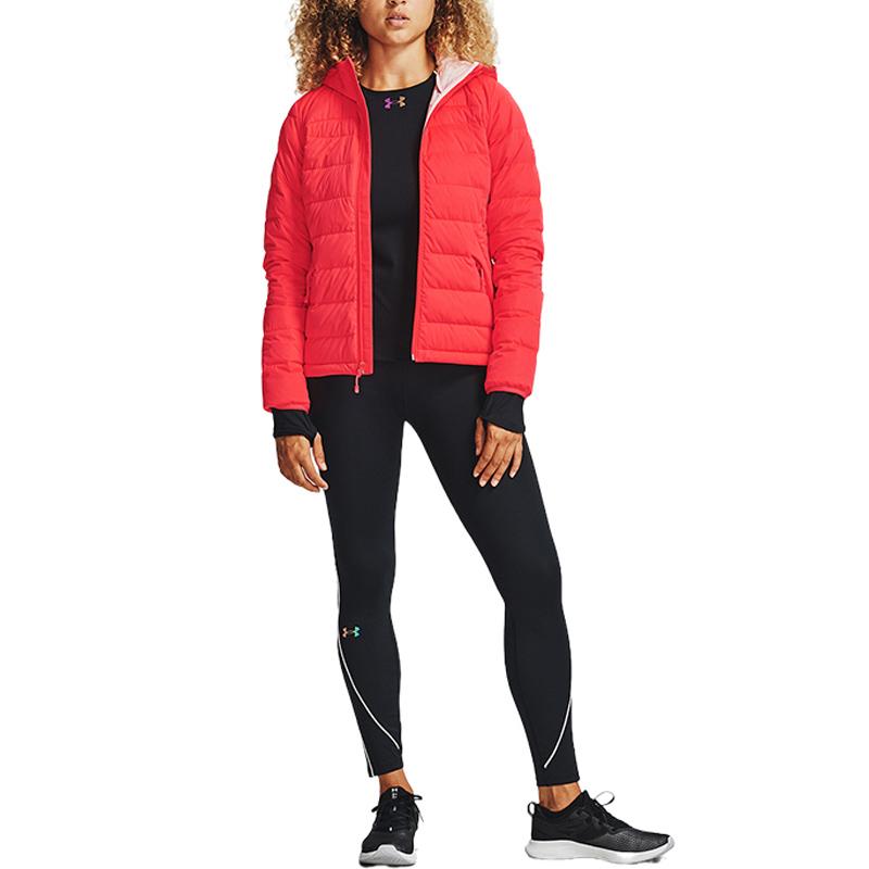 Under Armour Warm Solid Hooded Down Jacket Women Outerwear Watermelon-Red 1355833-628