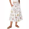 Damen Maxiröcke, fließend, ausgestellt, mit Rüschensaum, A-Linie, elastische Taille, elegant, gestuft, Boho, lange Röcke