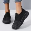 Fashion Plus Size Women's Sneakers Slip On Breathable Flats Casual Shoes Outdoor Lightweight Soft Bottom Non-slip Sports Running Shoes