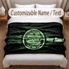 Celtic FC Printed Flannel Blanket Custom Name Text Soft Warm Throw For Bedroom Holiday Gift