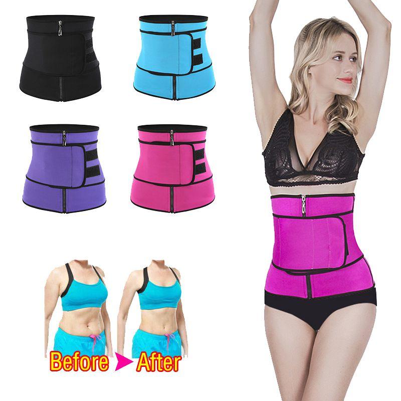 Luxuriöser Damen Taillentrainer Neopren Gürtel mit Sauna Schweiß Body Shaper zur Bauchkontrolle und Rückenstützung