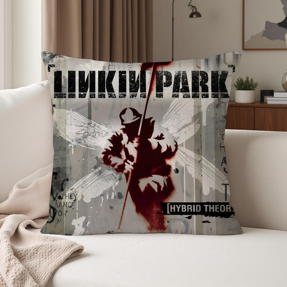 Rock Band LLinkin Ppark Pillow Case Suitable For Bedrooms Living Rooms Cars Home Decoration