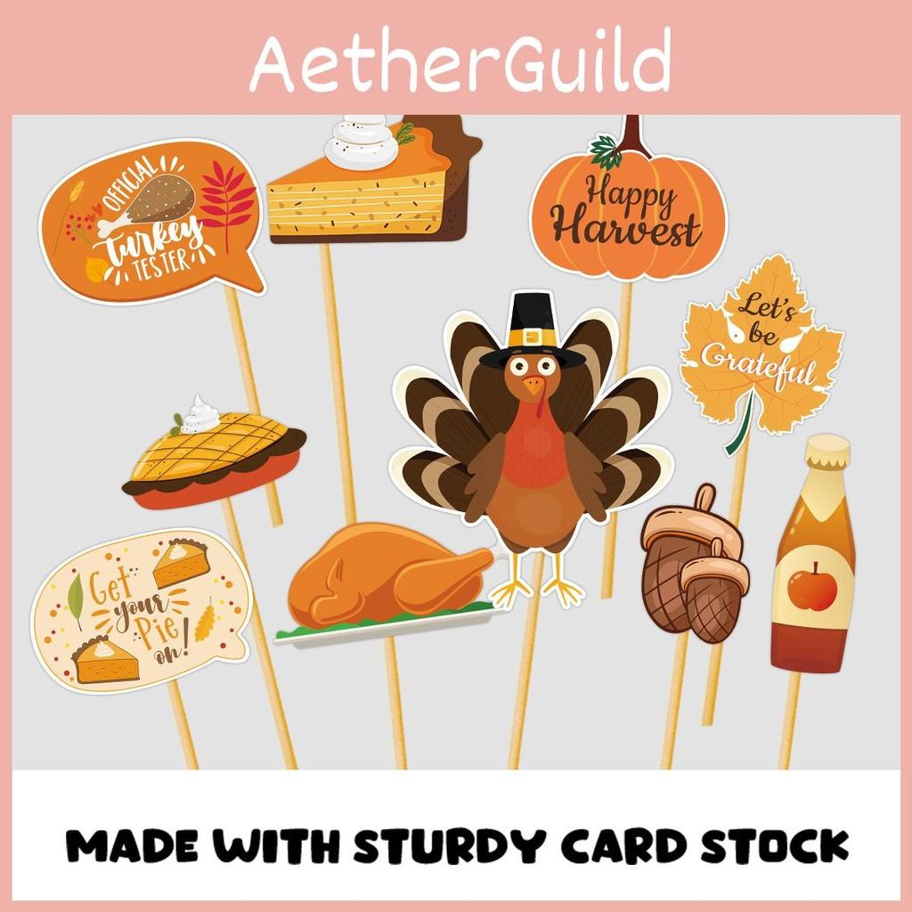 Festive Turkey Design Photo Props For Thanksgiving Day Celebration Party