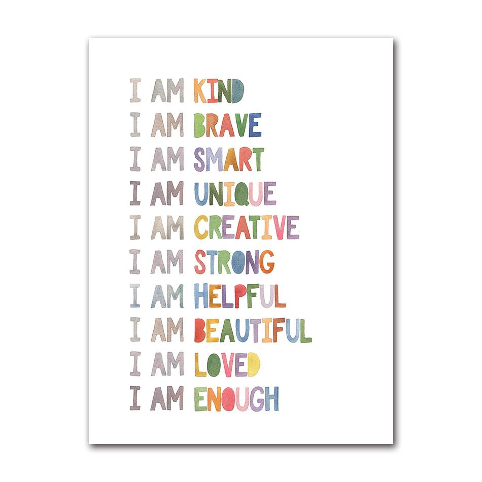 Feelings Art Poster Calming Strategies Kind Emotions Chart Canvas Painting Wall Prints Picture Living Room Home Homeschool Decor