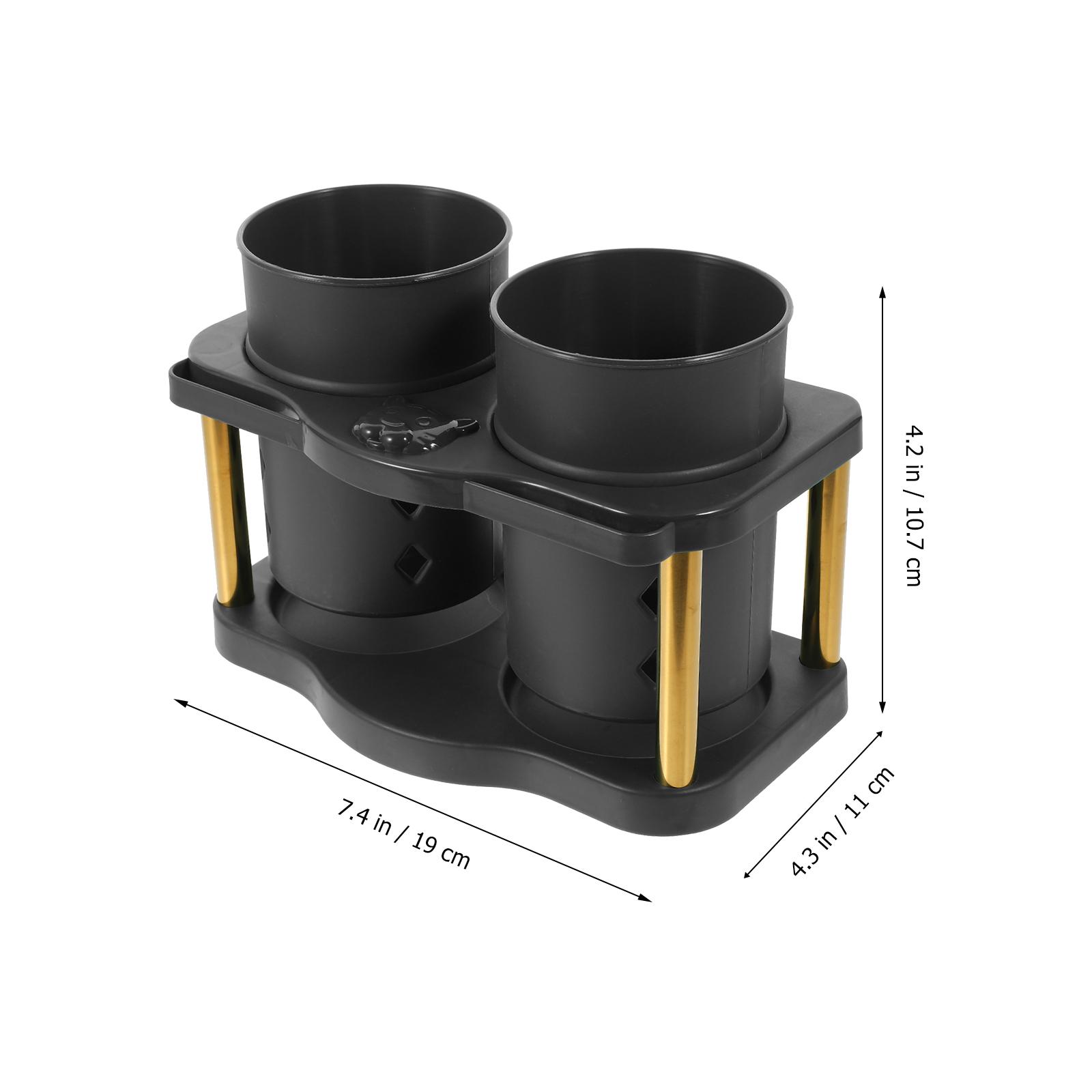 

2Pcs Chopsticks Holder Premium Metal Cutlery Organizer with Draining Holes Multi-Function Utensil Container for Kitchen чорний