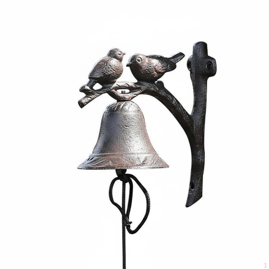 Rustic Cast Iron Chime Bell Decorative Wall Art Outdoor