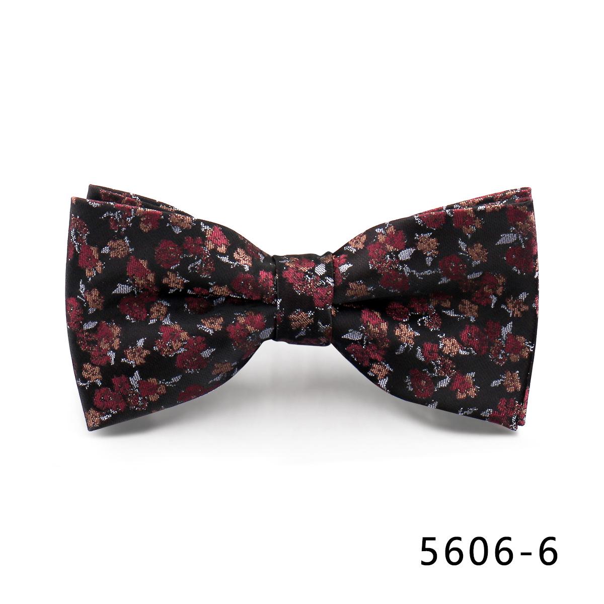 Men s Retro Floral Polyester Silk Bow Tie for Weddings  Formal Events