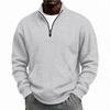 Men's Casual Half-Zip Sweatshirt with Stand Collar, Relaxed Fit