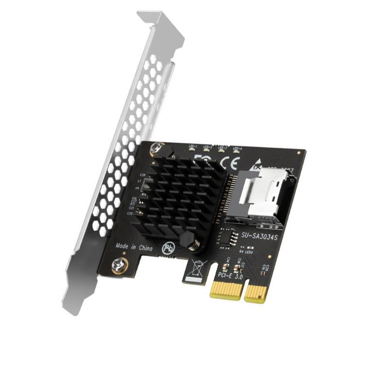 

PCI for press to 8087 PCI-E 1X to 4 Port 3.0 pansion r Card 6Gbps ng Adapter