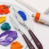 Professional Art Mixing Knives 5Pcs Palette Knife with 6 Paint Scraper, Stainless Steel Spatula Artistic Texture Creation Tools Knife, Oil Metal