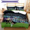 Lionel Messi Football Celebration Bedding Set,Cozy Bed Linen for Teen Room Decoration,Soccer Lover Gift,Washable Duvet Cover with Pillowcases,Football