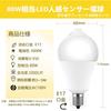SYXKJ LED Light Bulb, E17 Base, Motion Sensor, 9W, 1000LM, Equivalent To 80W Incandescent Bulb, Light Sensor, Energy Saving, Warm White, 2-Pack