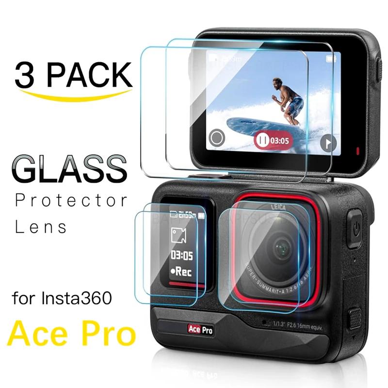 1-3Pack 9H Tempered Glass Lens Film for Insta360 Ace Pro Screen Protector for Insta 360 Ace Camera Anti-Scratch Protective Films