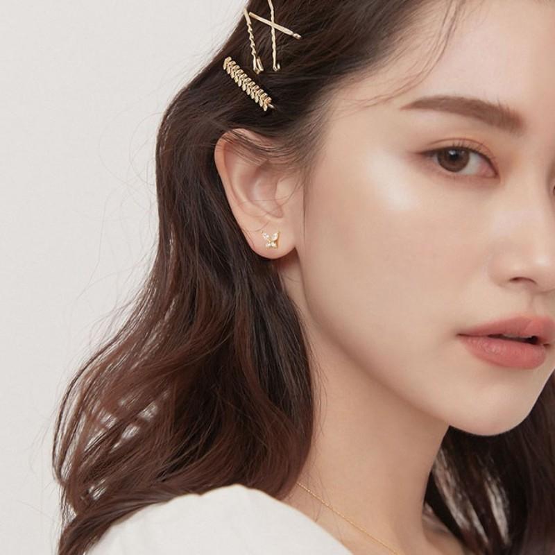 925 Sterling Silver Korean Mini Cute Butterfly Zircon Stud Earrings for Women Fashion Exquisite Jewelry Gifts