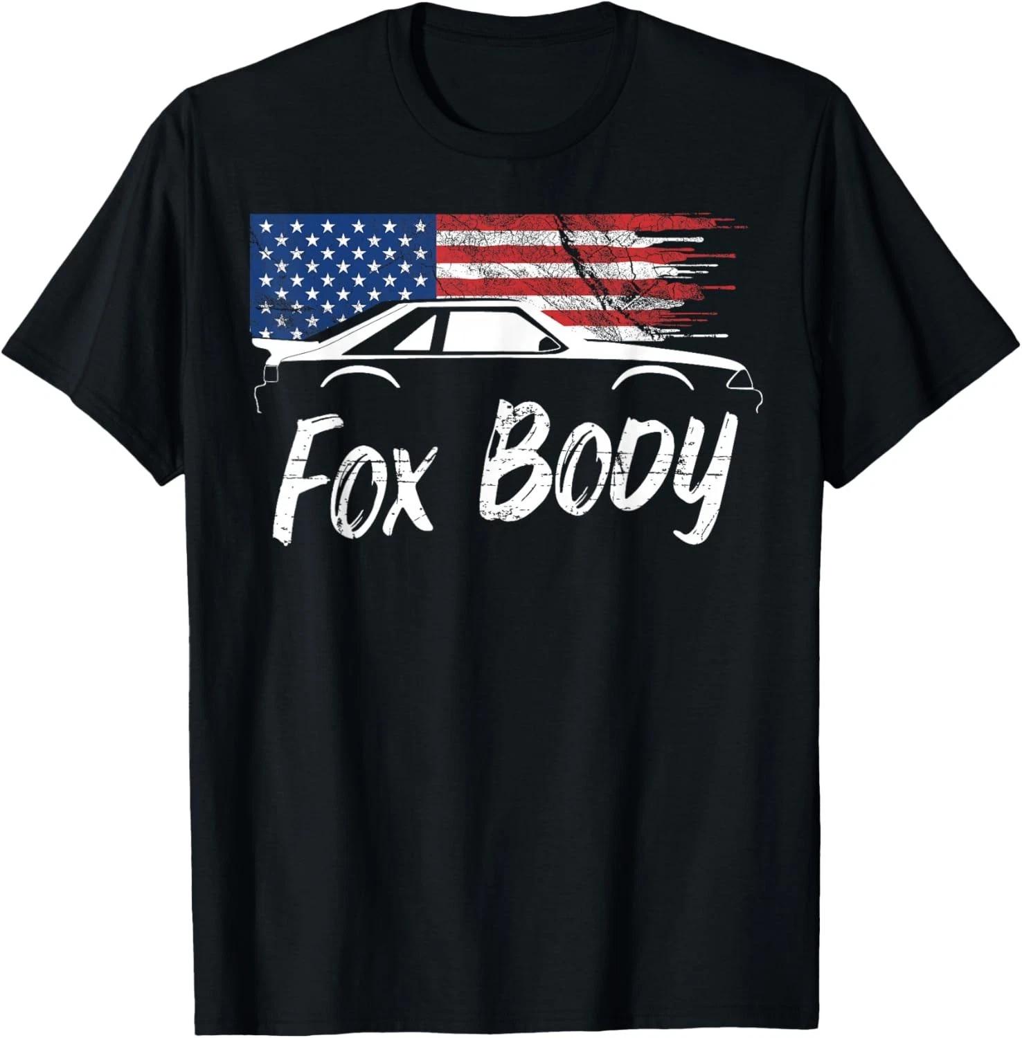 Foxbody 5_0 American Flag Stang Muscle Car Gift Unisex T-Shirt L