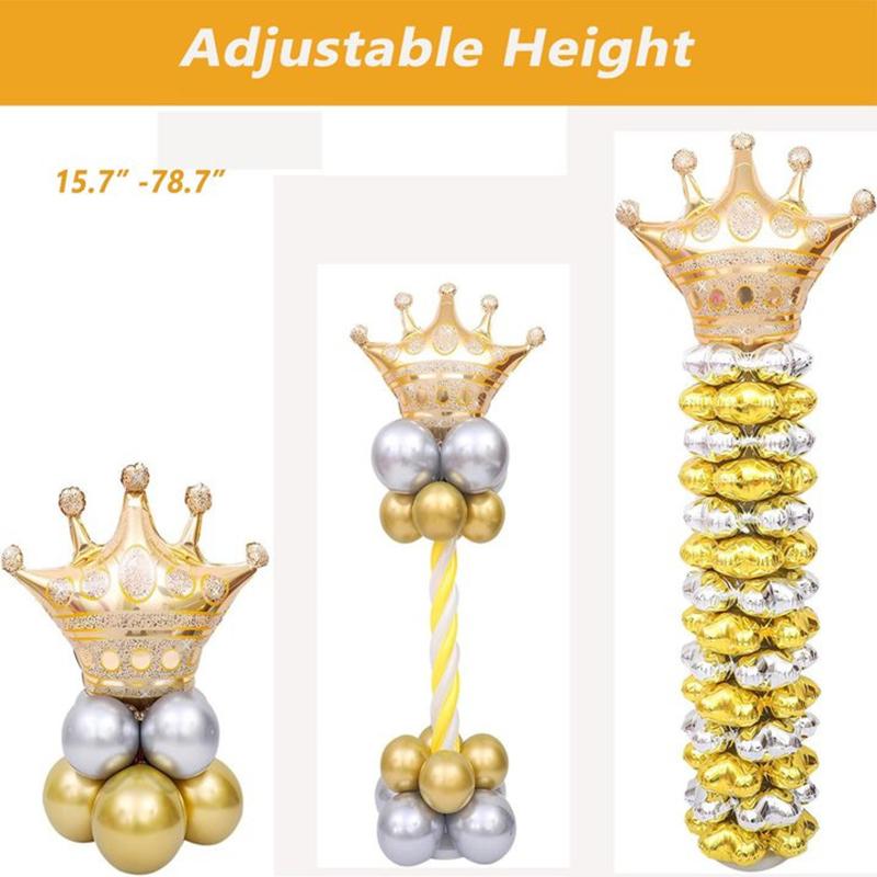 Ballonständer Set mit 2 Verstellbaren Metall-Ballonsäulenständer-Kits für Geburtstag, Hochzeit, Babyparty und Abschlussfeier