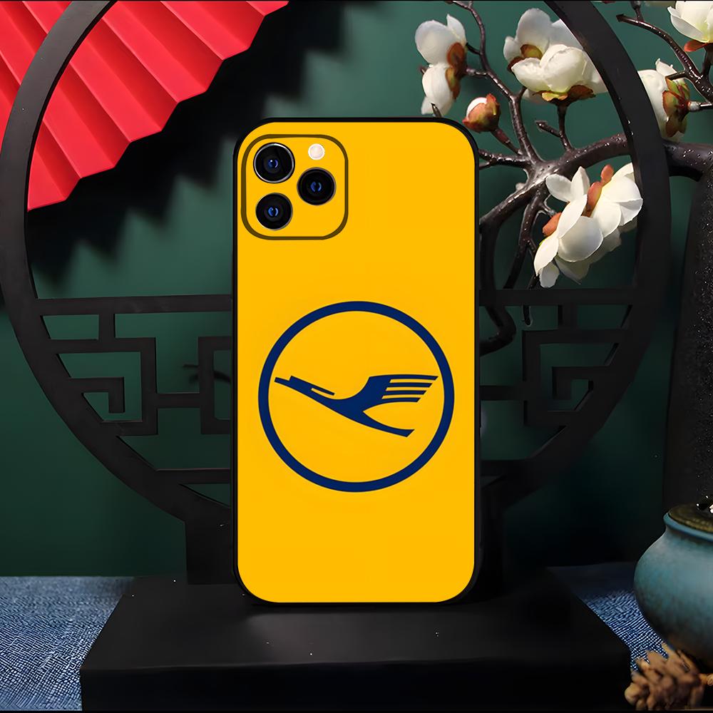 Coque de téléphone L-Lufthansa LOGO Pour IPhone 17 Pro Max 16 15 14 Pro Max 13 11 X Xs Xr 8 7Plus Housse en Silicone