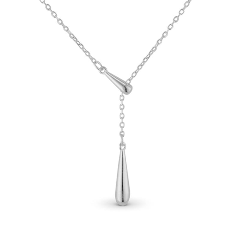 NORMALLEE [Silver 925] Double Drop Necklace