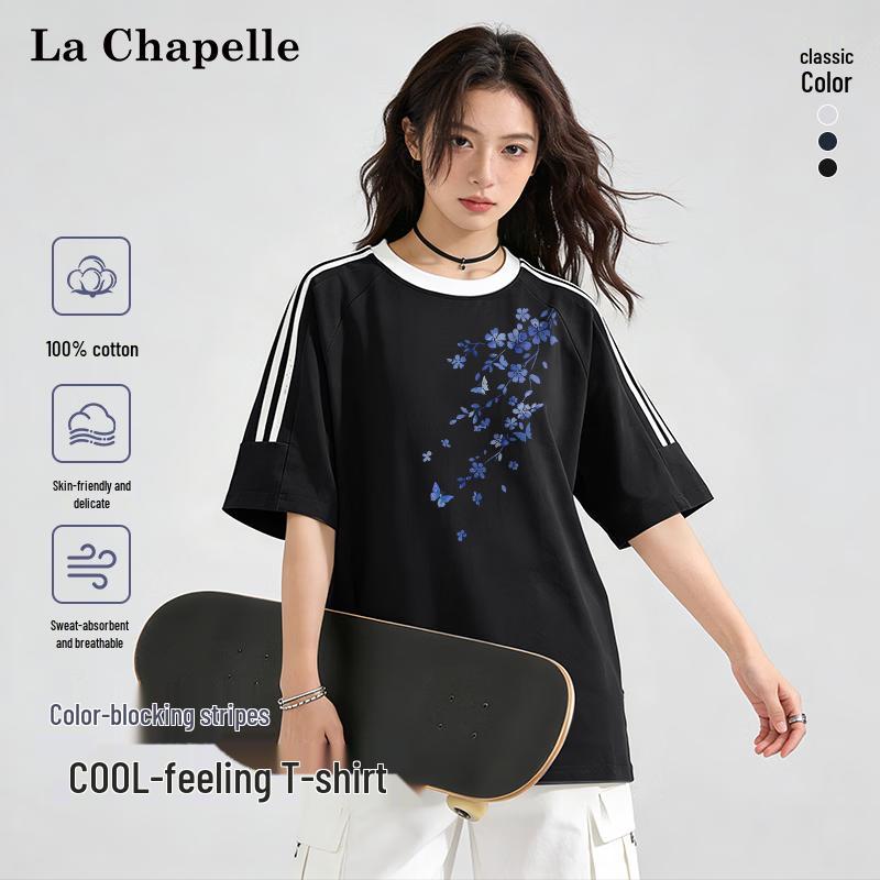 La Chapelle Women s Relaxed Fit Printed Cotton T-Shirt 2XL