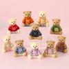 Creative Cartoon Bear Resin Figure Blind Box: Trendy DIY Car Decoration Ornament