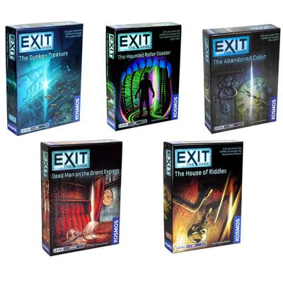 Gioco di Carte Exit Cabina Abbandonata Montagne Russe Infestate Uomo Morto Orient Express Casa degli Enigmi Mazzo da Tavolo