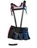 Beauty Poster Girl Style Fighting Witch Queen Costume Cosplay Anime Game Bodysuit Leotard Open Neckline Shows Belly Corset Skirt Strap Lingerie Sexy
