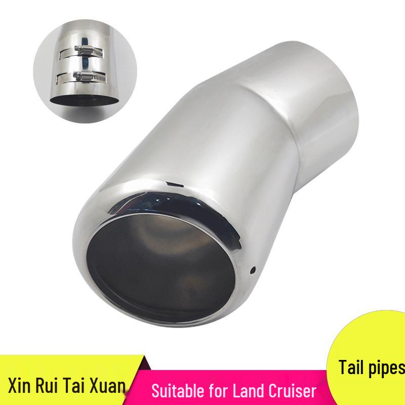 Stainless Steel Exhaust Tailpipe for Land Cruiser - Mirror Silver Clamp Decoration